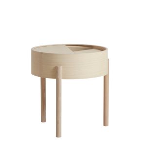 Woud Arc Side Table White Pigmented Ash
