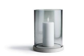 Skargaarden Möja Candle Lantern Grey Glass